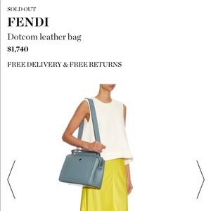 SOLD OUT Fendi 2016 Dotcom leather bag